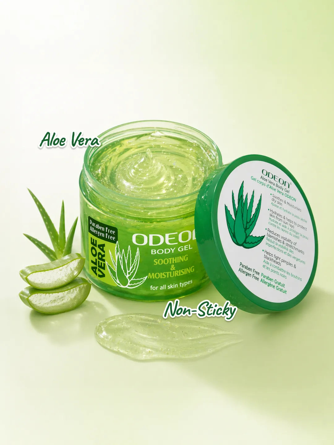 ODEON Aloe Vera Face Gel | Soothing Hydrating Gel Moisturizer for All Skin Types | 300ml