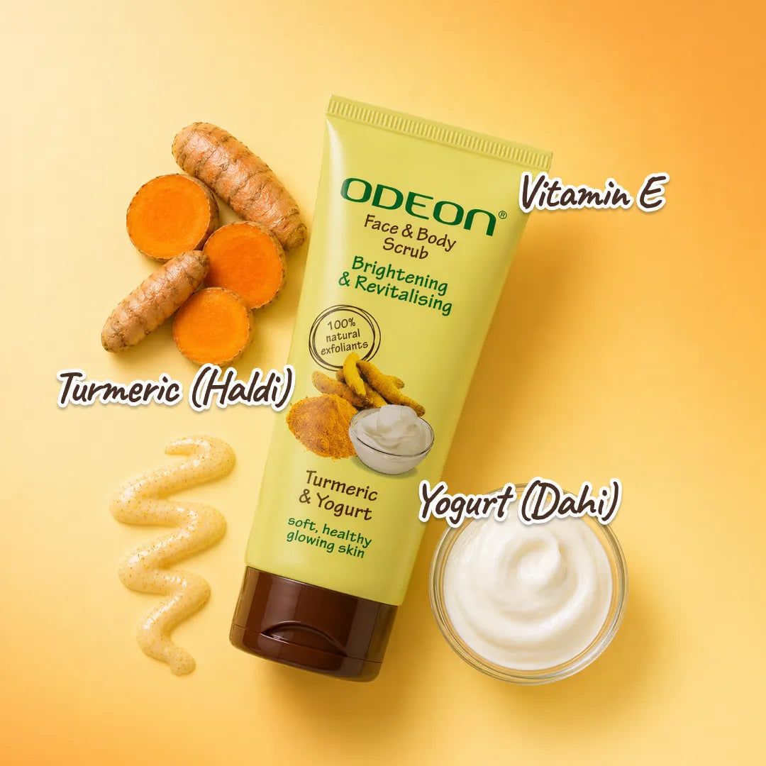 Turmeric & Yogurt Face Scrub for Dark Spots & Pigmentation