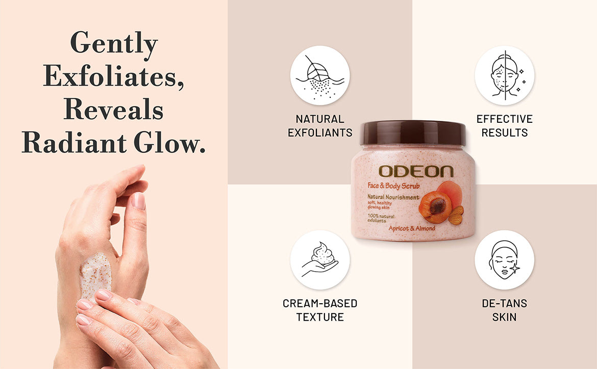 Apricot & Almond Body Scrub for Detan & Smooth Skin
