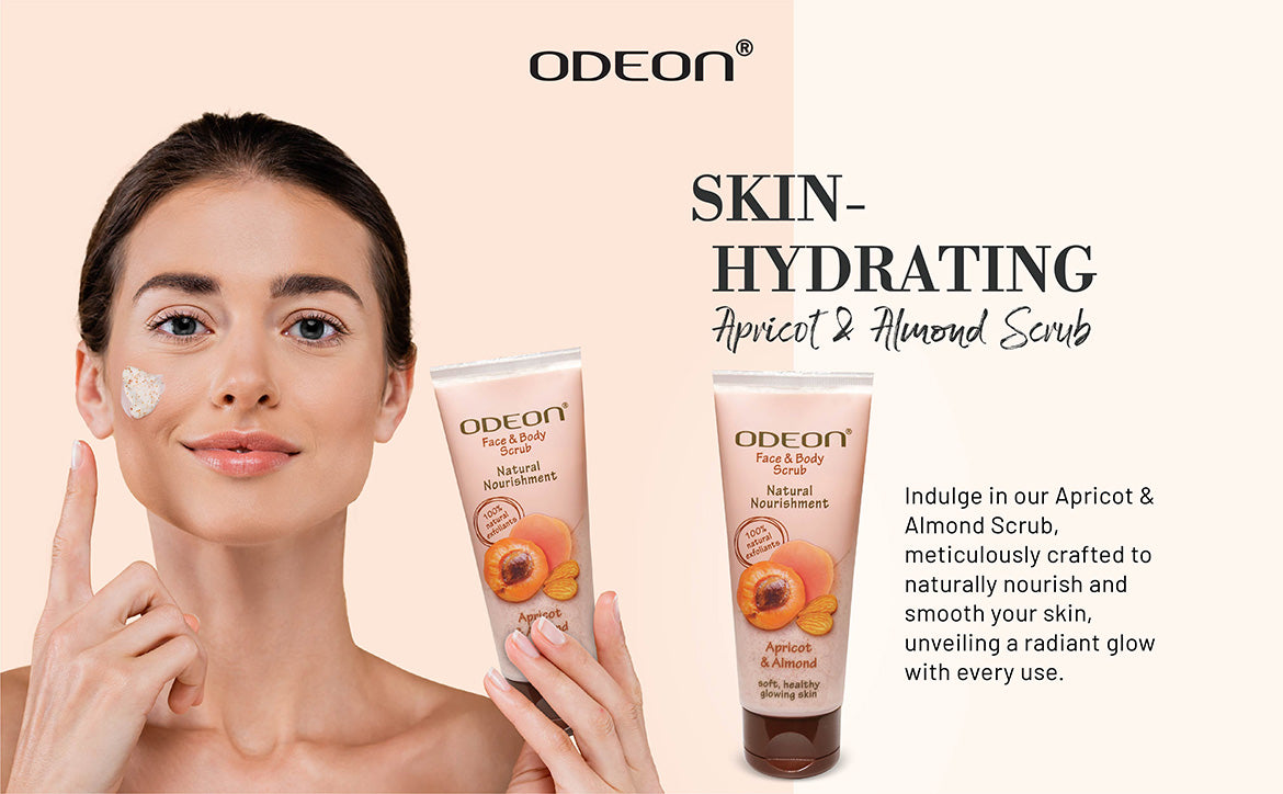 ODEON Apricot & Almond Face Scrub for Blackheads | Nourishing Vitamin Scrub | 100ml