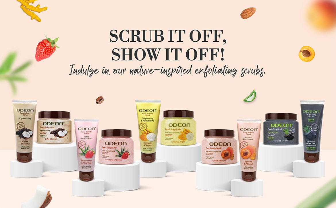 ODEON Coffee & Coconut Body Scrub for De-Tan, Smooth Skin & Natural Glow | 300ml