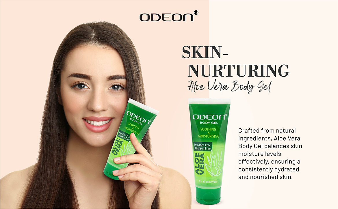 Aloe Vera Body Gel balances skin moisture levels effectively, ensuring a consistently hydrated and nourished skin.
