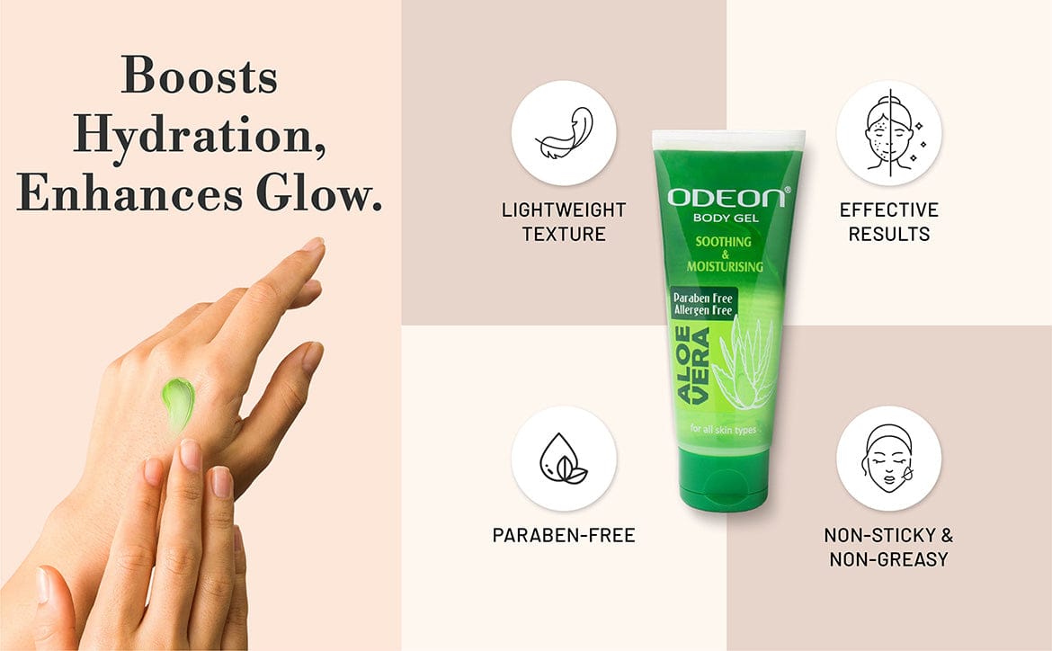 Aloe Vera Body Gel balances skin moisture levels effectively, ensuring a nourished skin and Boots Hydration & Enhances Glow.