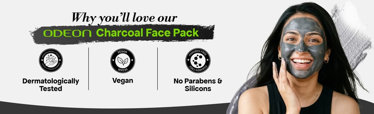 ODEON Charcoal Face Pack for Oily Skin | Oil Control & Pore Detox Clay Mask | 400ml