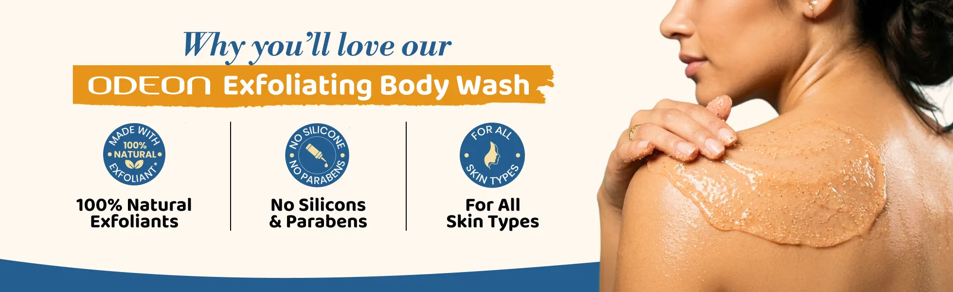 ODEON Papaya & Carrot Exfoliating Body Wash for Brightening & Even-Toned Skin | 270ml
