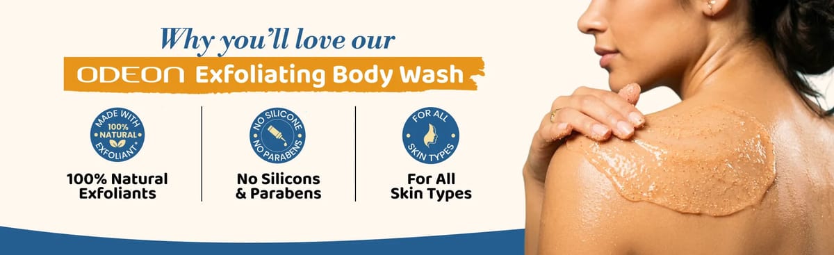 ODEON Papaya & Carrot Exfoliating Body Wash for Brightening & Even-Toned Skin | 270ml