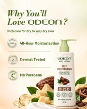 ODEON Deep Moisturisation Body Lotion with Cocoa Butter & Pro-Vitamin B5