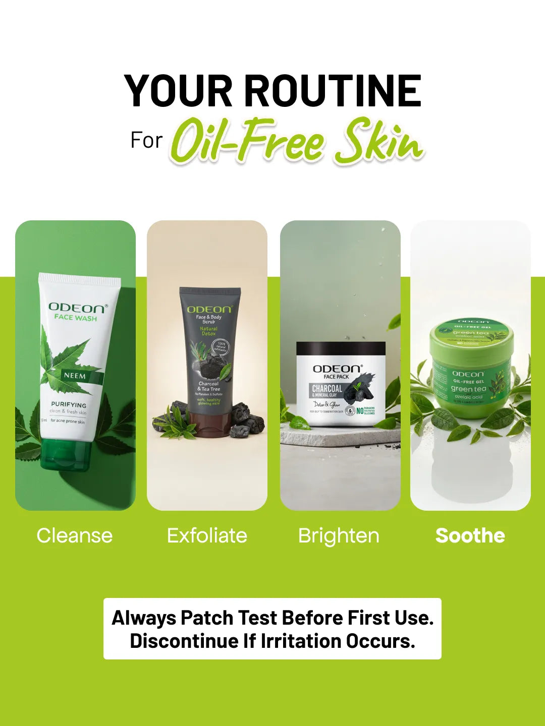 ODEON Oil Free Gel with Green Tea & Azelaic Acid | Oil Control Hydrating Gel Moisturizer | 200ml