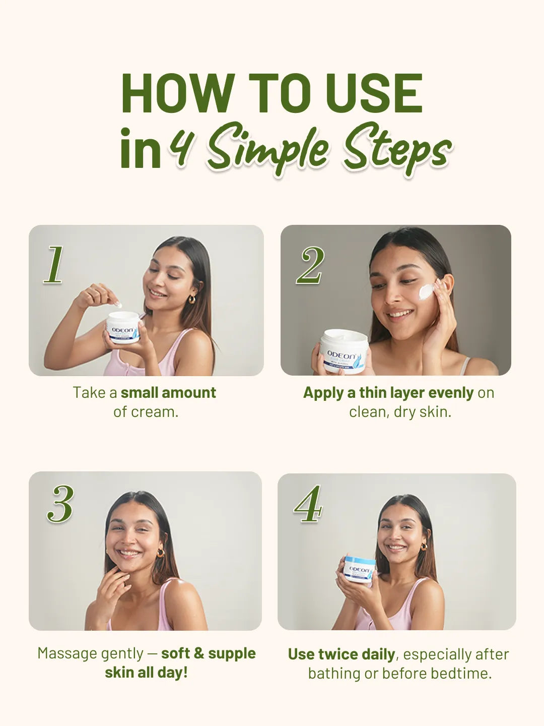 ODEON Cold Cream for Deep Hydration & Winter Protection | Glycerin Moisturizer | 50ml
