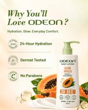 ODEON Glow Shield Body Lotion with Papaya & Niacinamide
