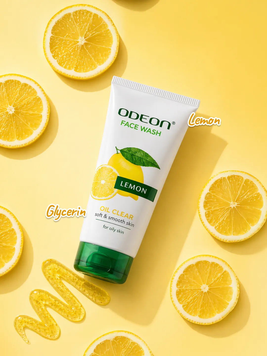 ODEON Lemon Face Wash for Oily Skin | Oil Control & Refreshing Cleanser | 50ml