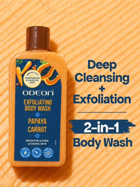 Papaya & Carrot 2-1 Exfoliating Body Wash for Dull & Uneven Skin