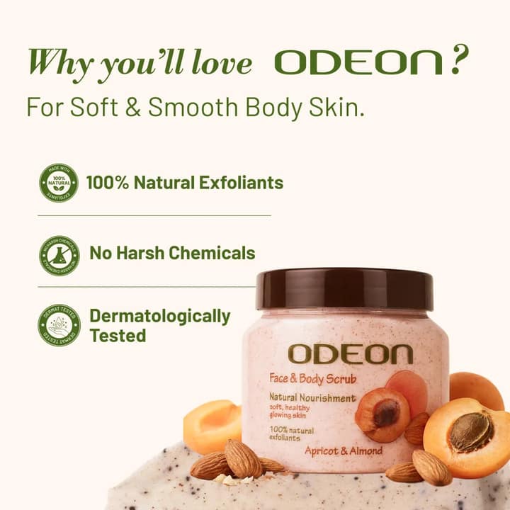Apricot & Almond Body Scrub for Detan & Smooth Skin