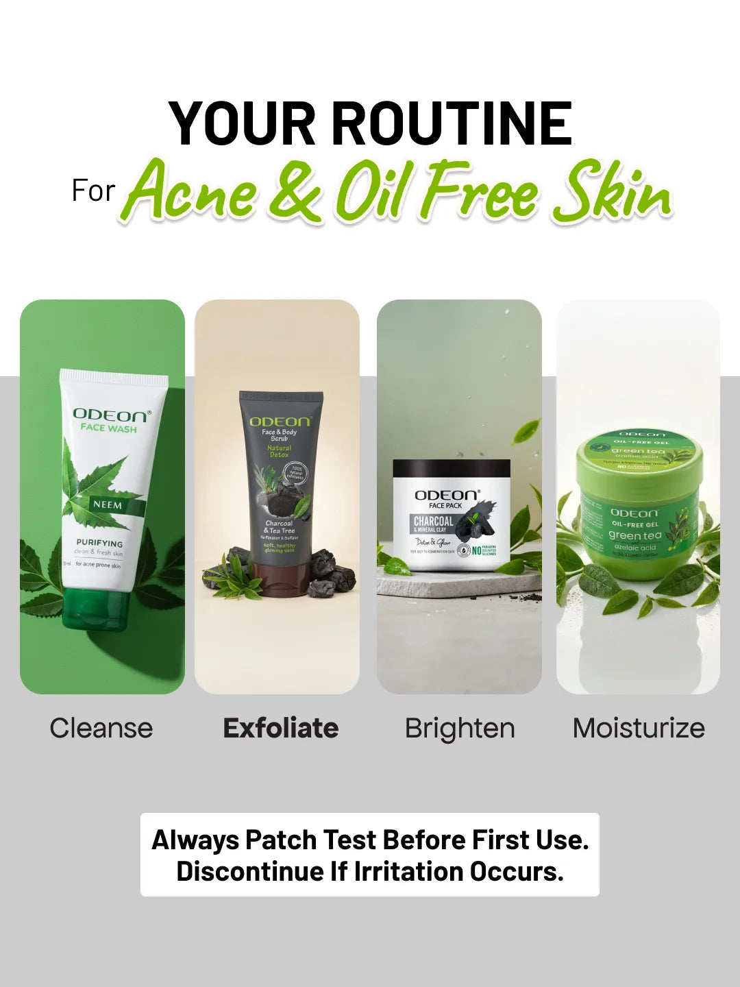 ODEON Charcoal & Tea Tree Face Scrub for Acne & Oily Skin | Deep Pore Cleansing Scrub | 100ml
