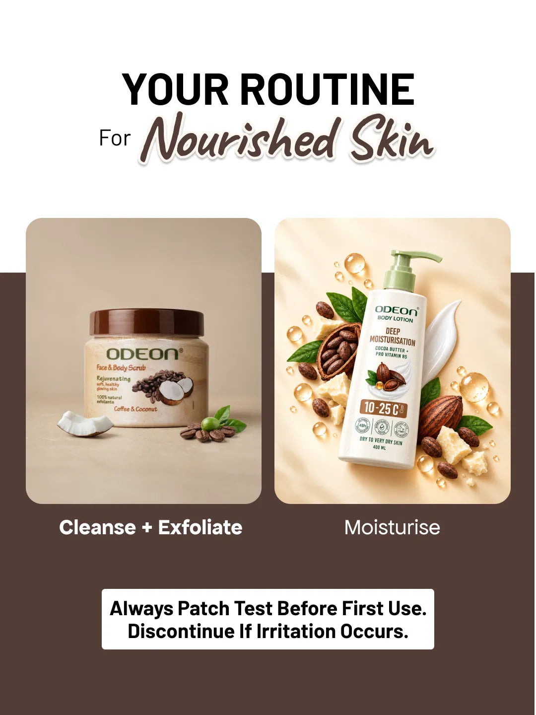 ODEON Coffee & Coconut Body Scrub for De-Tan, Smooth Skin & Natural Glow | 300ml