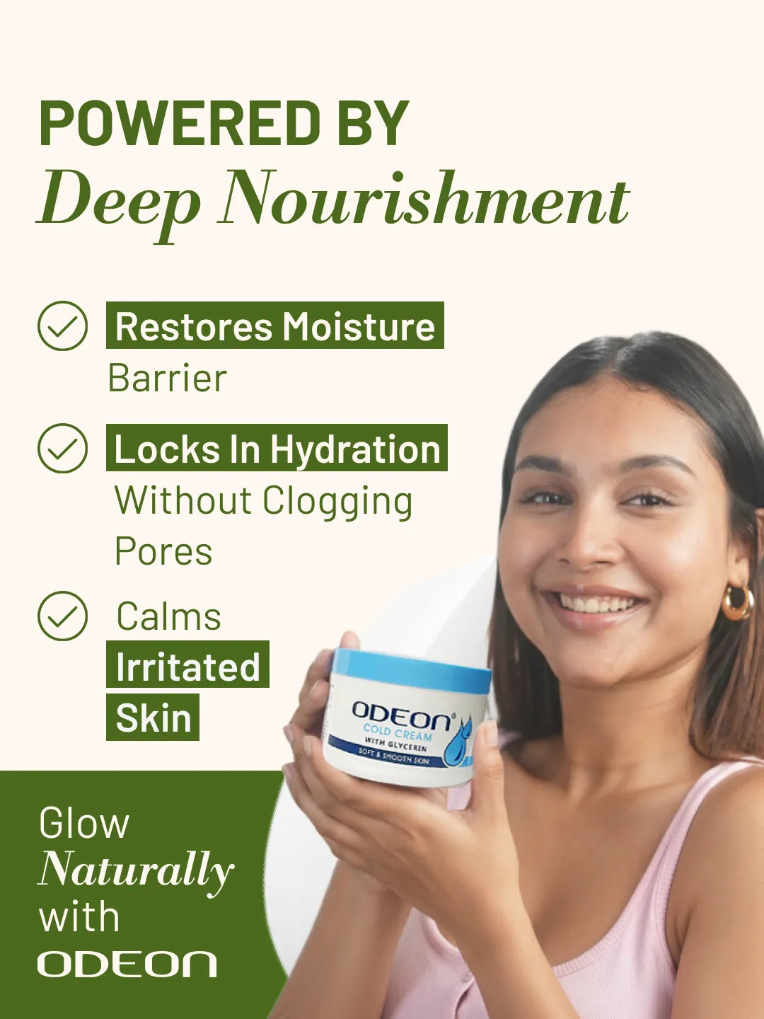 ODEON Cold Cream for Deep Hydration & Winter Protection | Glycerin Moisturizer | 50ml