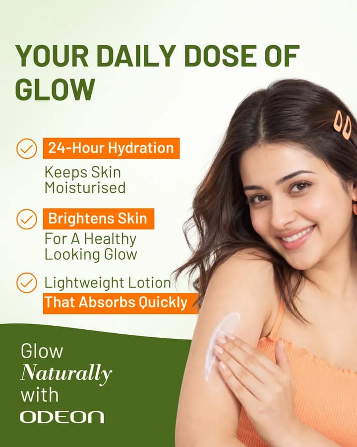 ODEON Glow Shield Body Lotion with Papaya & Niacinamide