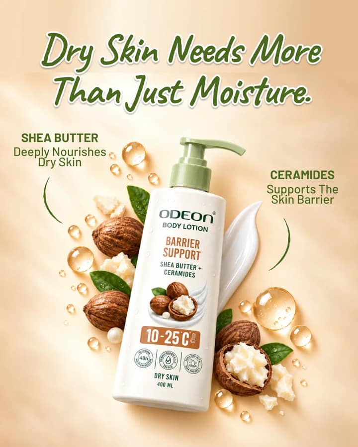 ODEON Barrier Support Body Lotion with Ceramides & Shea Butter